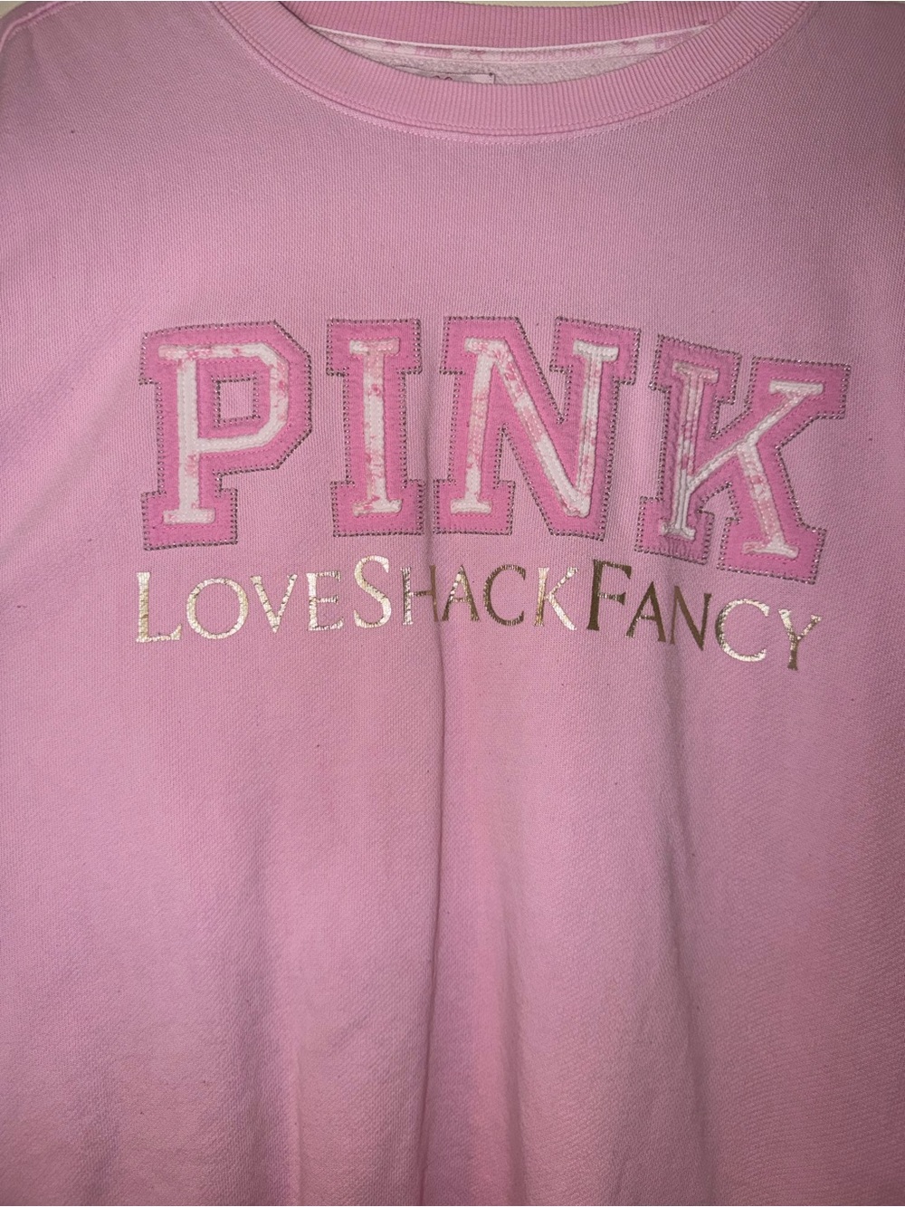 PINK LoveShackFancy Pink Oversized Sweater